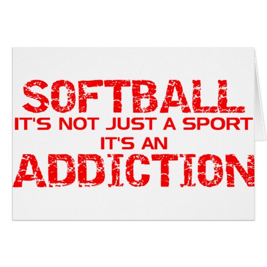 Softball Addiction Cards (Front Horizontal)