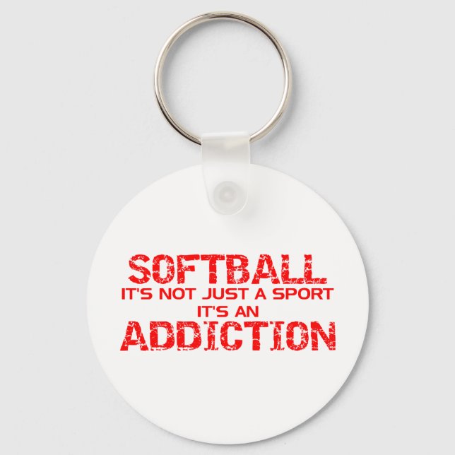 Softball Addiction Keychain (Front)