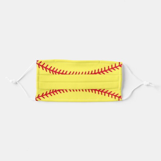 Softball Adult Cloth Face Mask (Front, Folded)