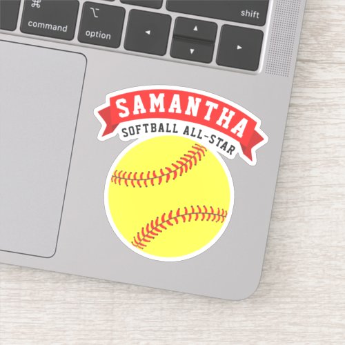 Softball All_Star Name Sticker