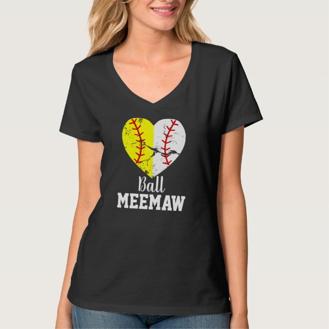 Softball and Baseball Meemaw Shirt (Front)