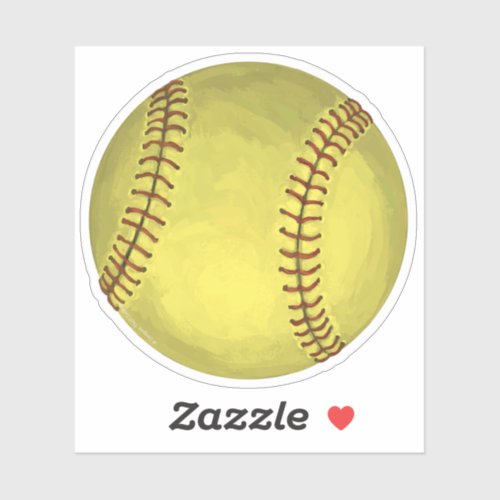 Softball Art Sticker