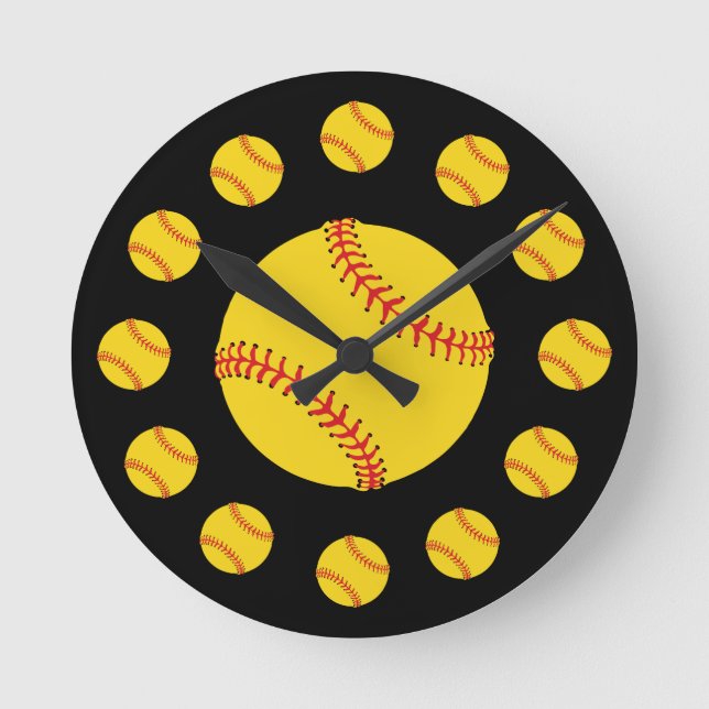 Softball Atom Clock (Front)