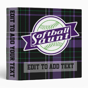 Softball Aunt Binder Album, Customizable