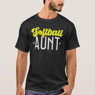 Softball Aunt Softball Player Pitcher Catcher Spor T-Shirt