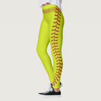 Baseball ball Seam Stitches Pattern Leggings | Zazzle