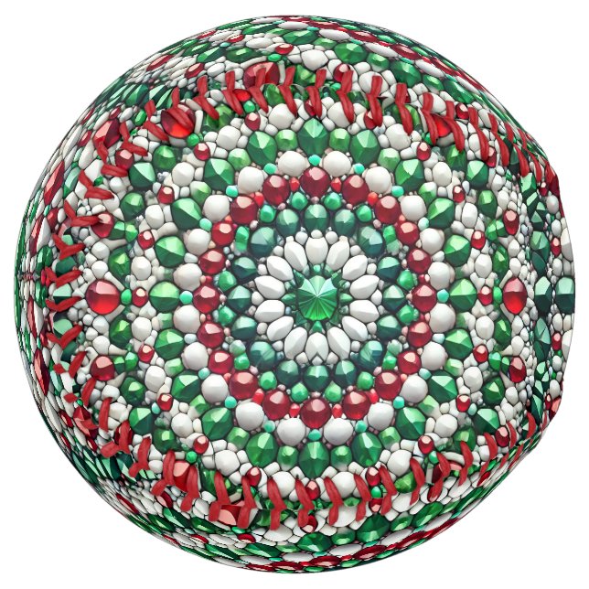 Softball ball with Italian Colors Design (Front Left)