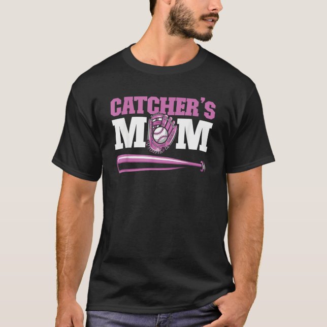 Softball Baseball Bat Catcher  Batter Pitcher Catc T-Shirt (Front)