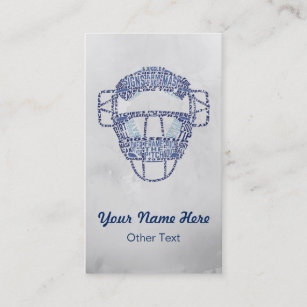 Softball Baseball Catcher's Mask Business Cards