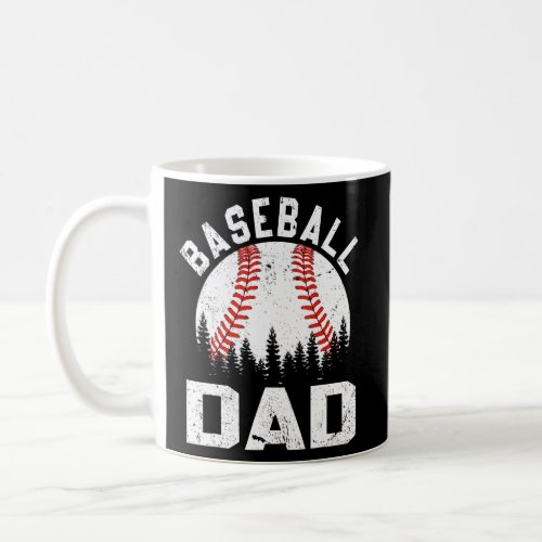 Softball Baseball Dad Retro Vintage   Ball Father Coffee Mug