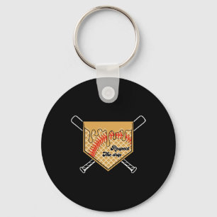 Softball Baseball Drip Boys Ice Cream Drip Youth B Keychain