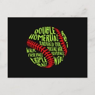 Softball Baseball Home Pitcher Catcher Ball Gift Postcard