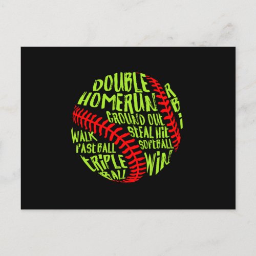 Softball Baseball Home Pitcher Catcher Ball Gift Postcard