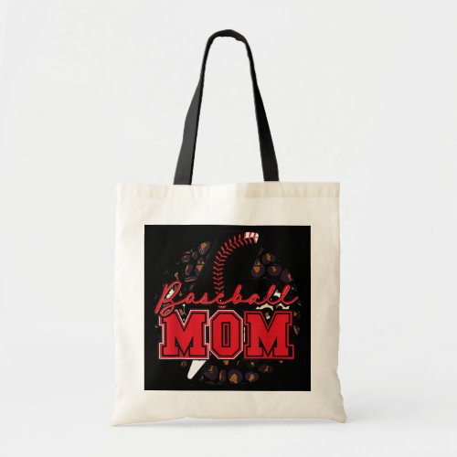 Softball Baseball Mom Leopard funny Mothers Day  Tote Bag