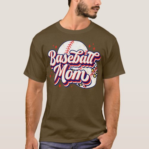 Softball Baseball Mom Leopard Tee Mothers Day 16
