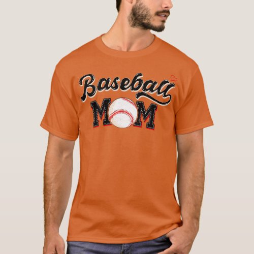 Softball Baseball Mom Leopard Tee Mothers Day 3