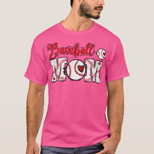 Softball Baseball Mom Leopard Tee Mothers Day 4