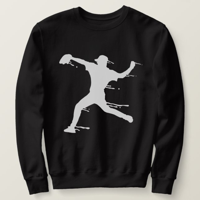 Softball Baseball Player Sweatshirt (Design Front)