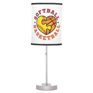 Softball Basketball Heart Table Lamp
