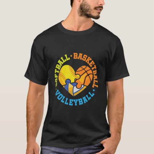 Softball Basketball Volleyball T_Shirt