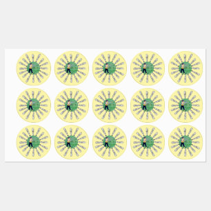 Softball Bat Flower with Photo Kids' Labels