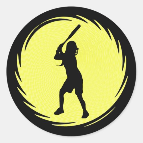 Softball Batter Sticker