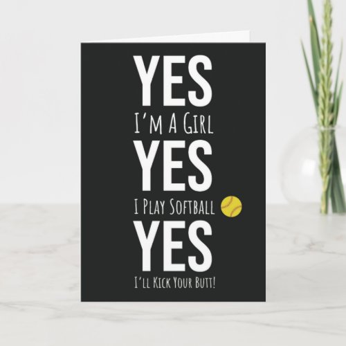 Softball Birthday Cards Sports Athlete Athletic