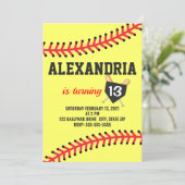 Softball Birthday Party Invitations | Zazzle
