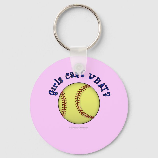Softball-Blue Keychain (Front)