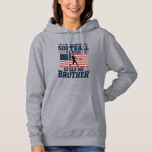 Softball Brother Patriotic Vintage Engraving Shirt