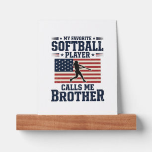 Softball Brother Patriotic Vintage Engraving Shirt Picture Ledge