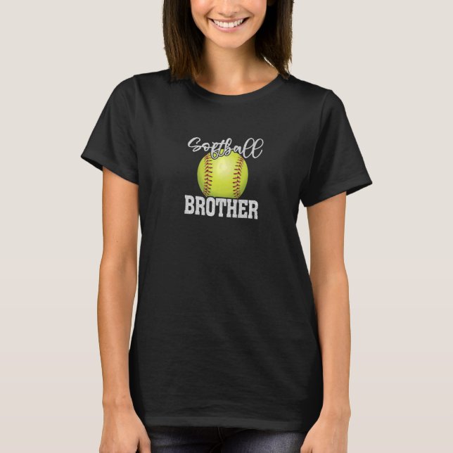 Softball Brother Vintage Softball Family Matching T-Shirt (Front)