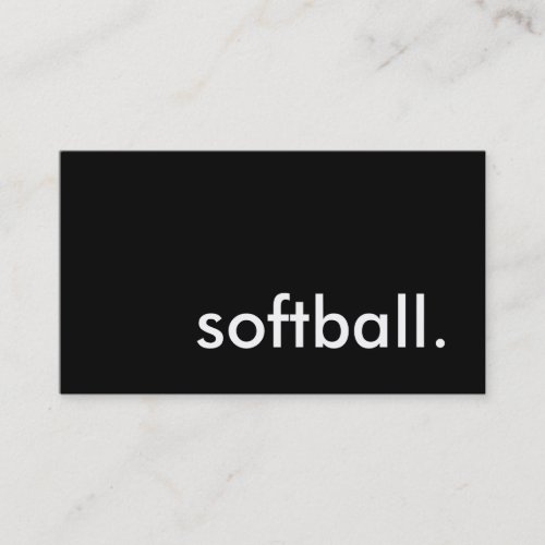 softball. business card