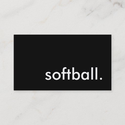 Customizable softball. business card