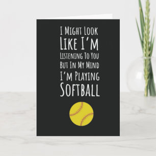 Softball Cards Sports Athlete Funny Team Players