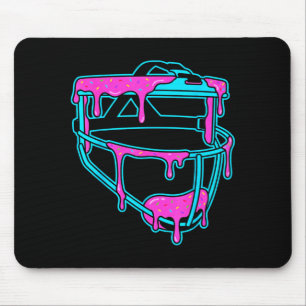 Softball Catcher Drip Ice Cream Mask Sprinkles Gam Mouse Pad