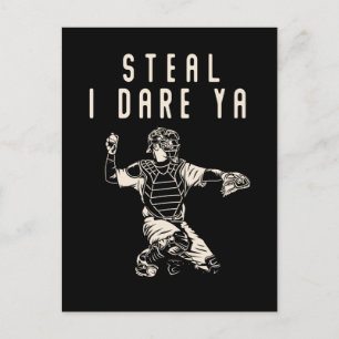 Softball Catcher Kids Funny Baseball Player Humor Postcard