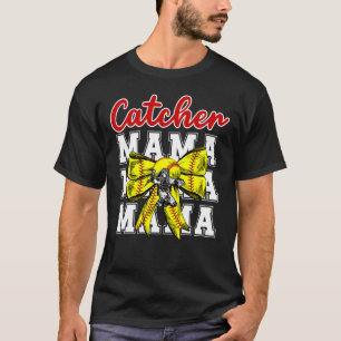 Softball Catcher Mama Coquette Softball Catcher Mo T-Shirt