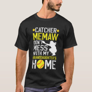 Softball Catcher Memaw Funny Memaw of A Softball C T-Shirt