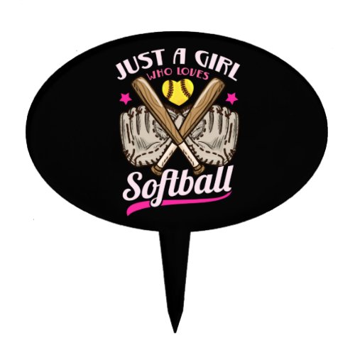 Softball Catcher Softball Player Cake Topper