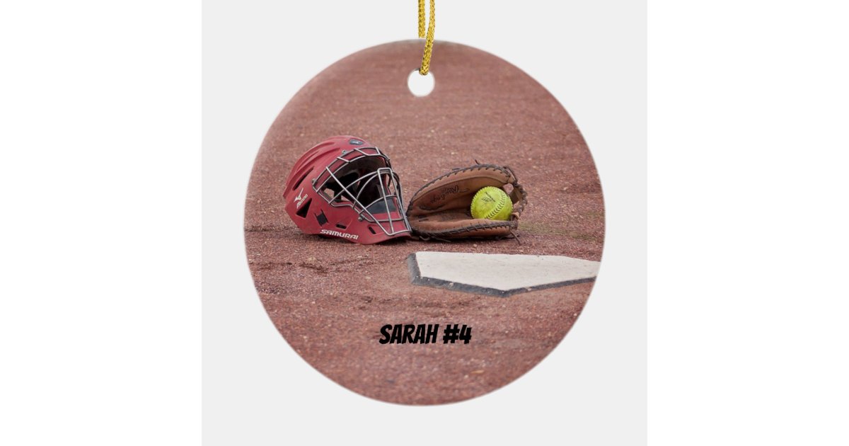 Softball Catchers Mask Christmas Ornament Zazzle