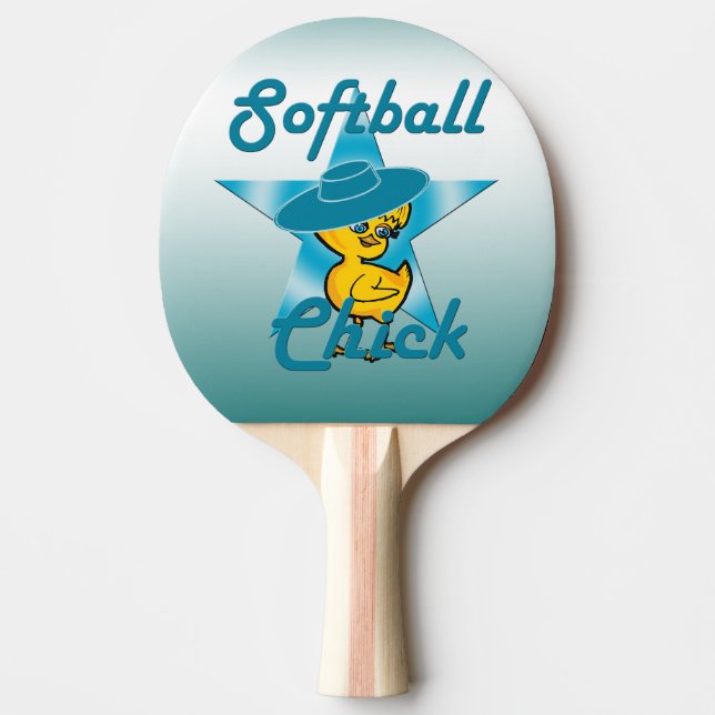 Softball Chick #7 Ping Pong Paddle (Front)