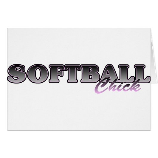 Softball Chick Cards (Front Horizontal)