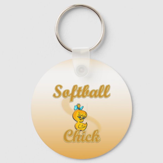 Softball  Chick Keychain (Front)