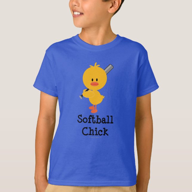 Softball Chick Organic Kids T shirt (Front)