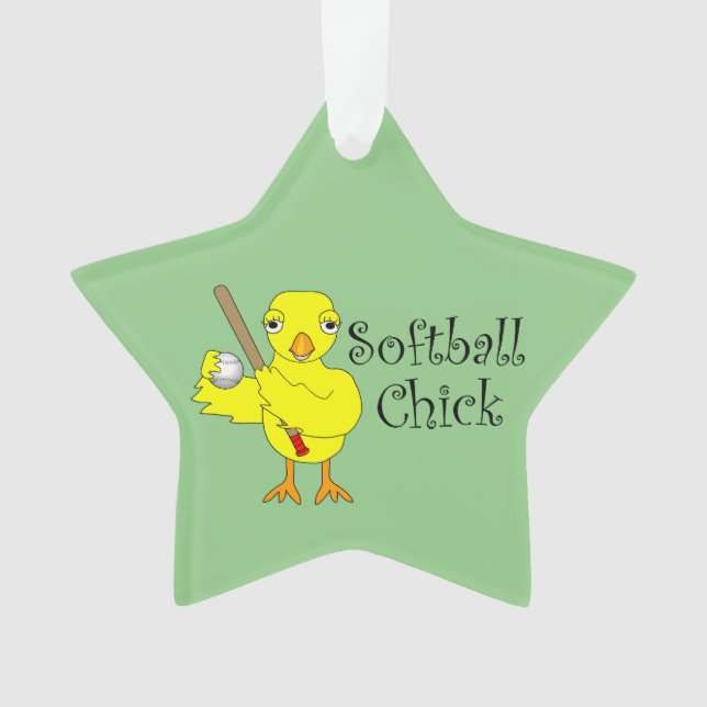 Softball Chick  Ornament (Front)