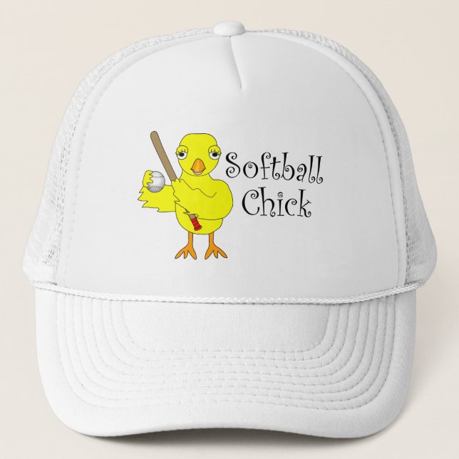 Softball Chick  Trucker Hat (Front)