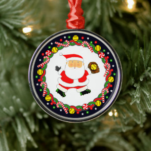 Softball Christmas Collectible Metal Ornament