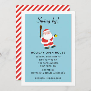 Softball Christmas Holiday Party Invitation