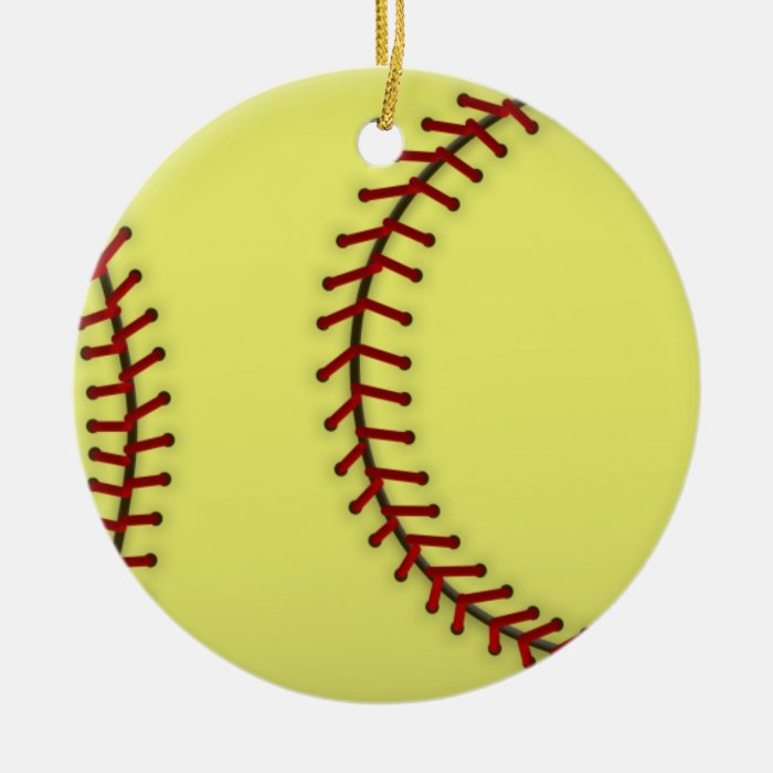 Softball Christmas Tree Ornament